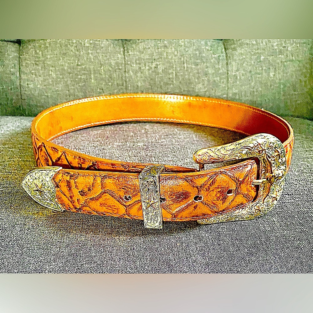 Western Belt Pirarucu Chesnut Ginger - Picture 3 of 12